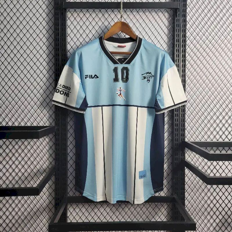 Argentina 2010 Retro Maradona Retirement Commemorative Edition Jersey