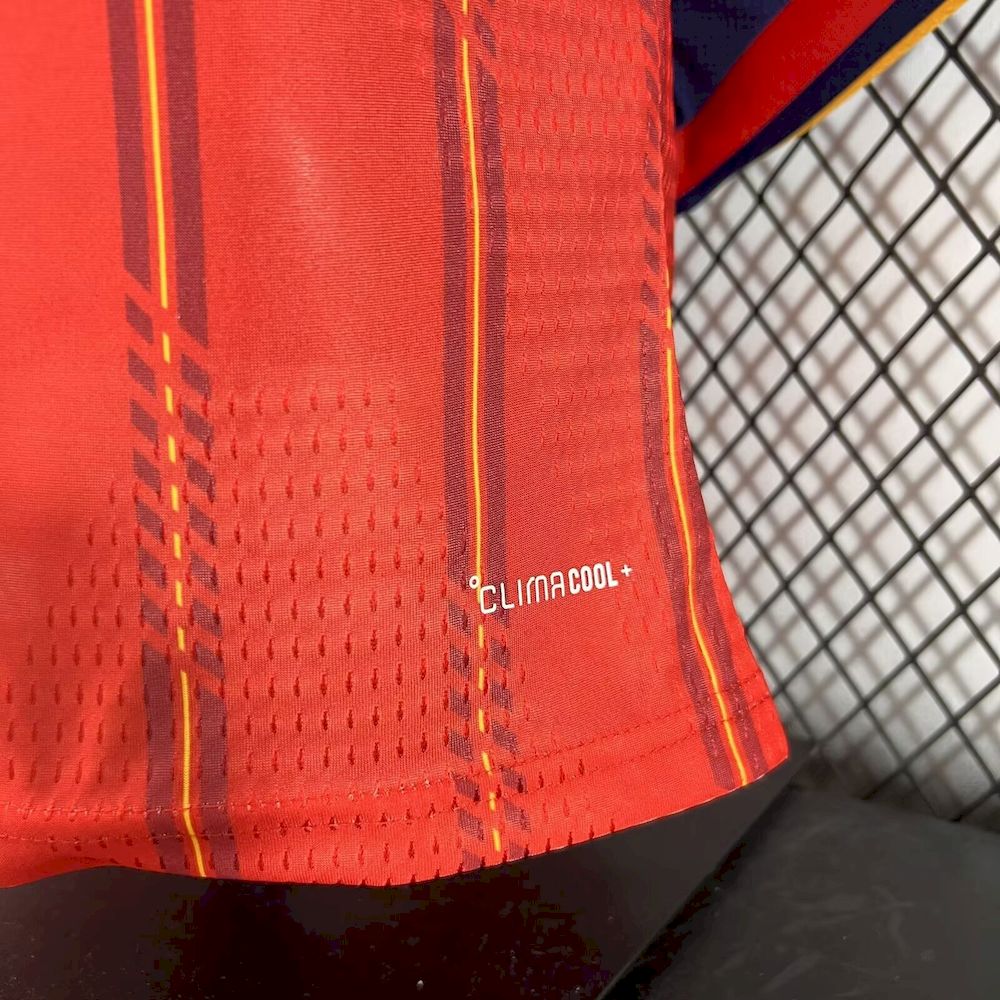 Mens Spain 2026 World Cup Home Long Sleeve Jersey Player Version - Image 4