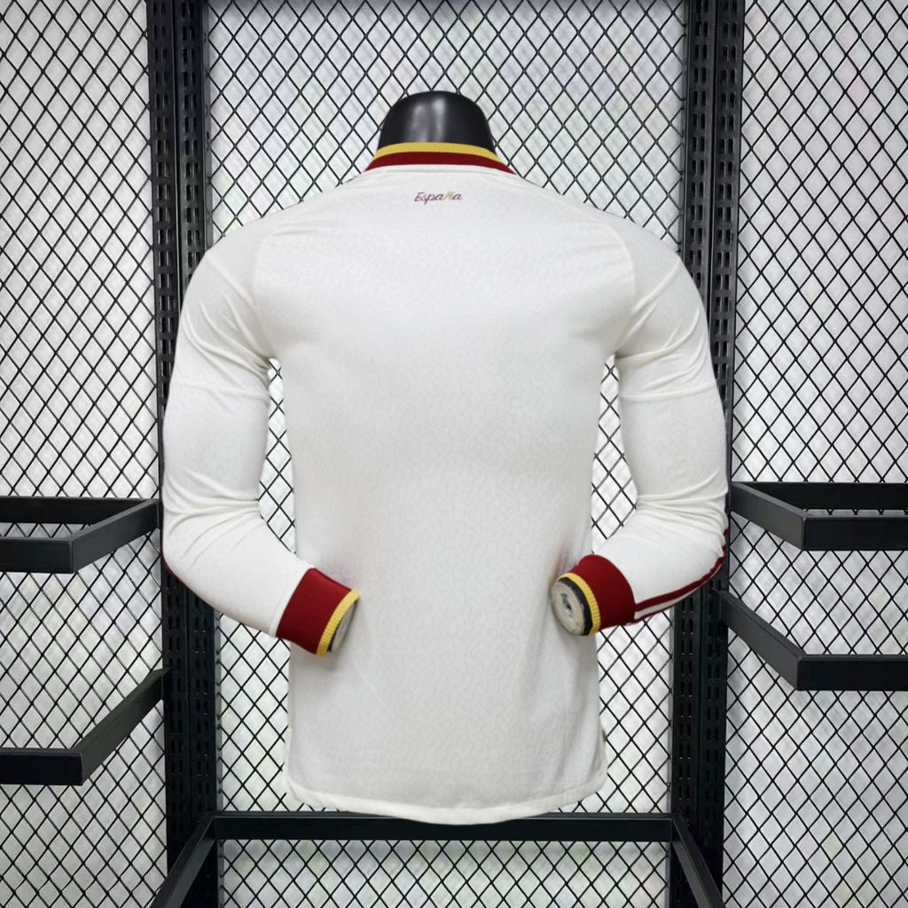 Mens Spain 2026 World Cup Home Long Sleeve Jersey Player Version - Image 7