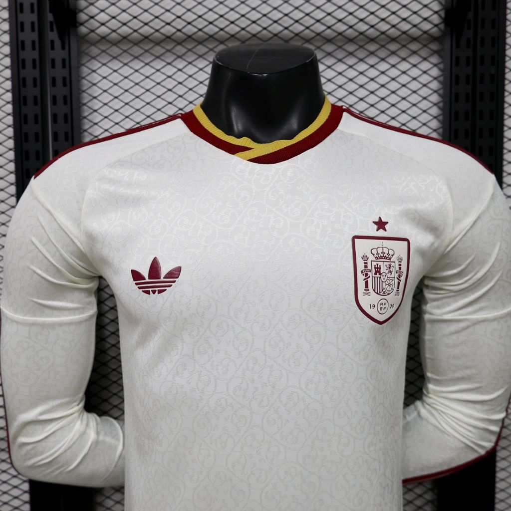 Mens Spain 2026 World Cup Away Long Sleeve Jersey Player Version - Image 3