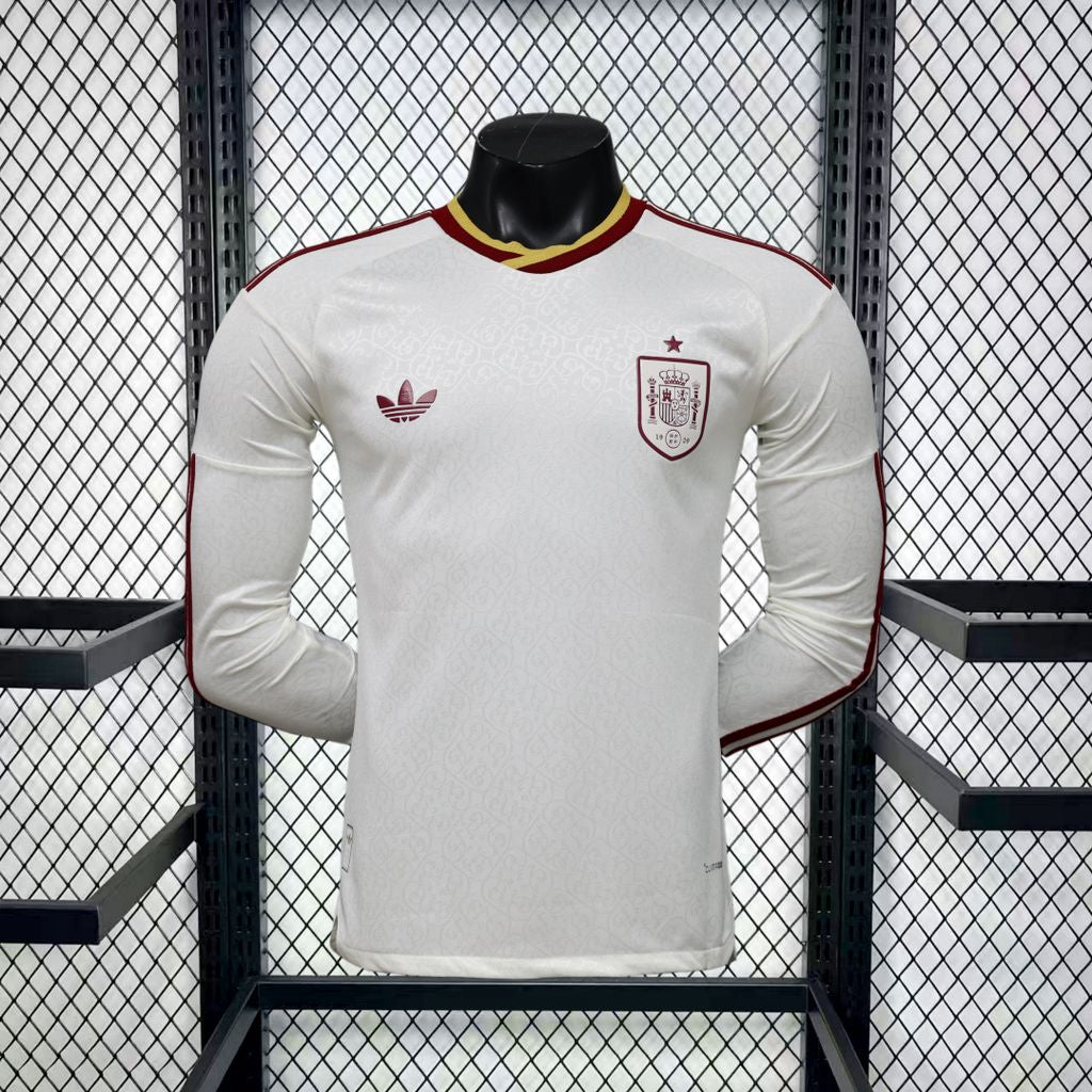 Mens Spain 2026 World Cup Away Long Sleeve Jersey Player Version - Image 5