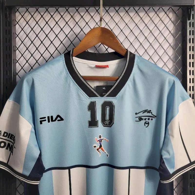 Argentina 2010 Retro Maradona Retirement Commemorative Edition Jersey