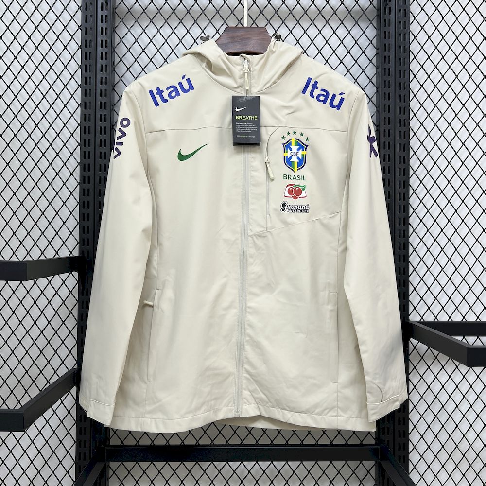 Brazil White Windbreaker
