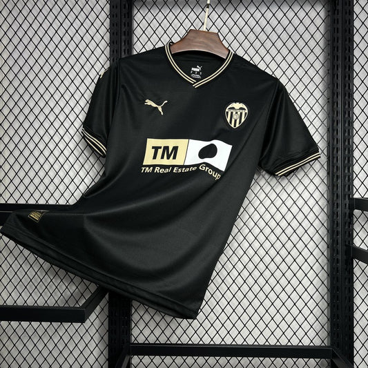 Men's Valencia CF 2024/25 Fan Black Gold Edition Jersey