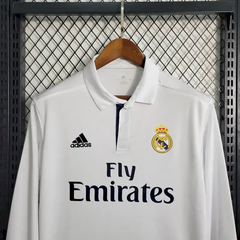 Real Madrid 2016/17 Retro Home Long Sleeves Jersey