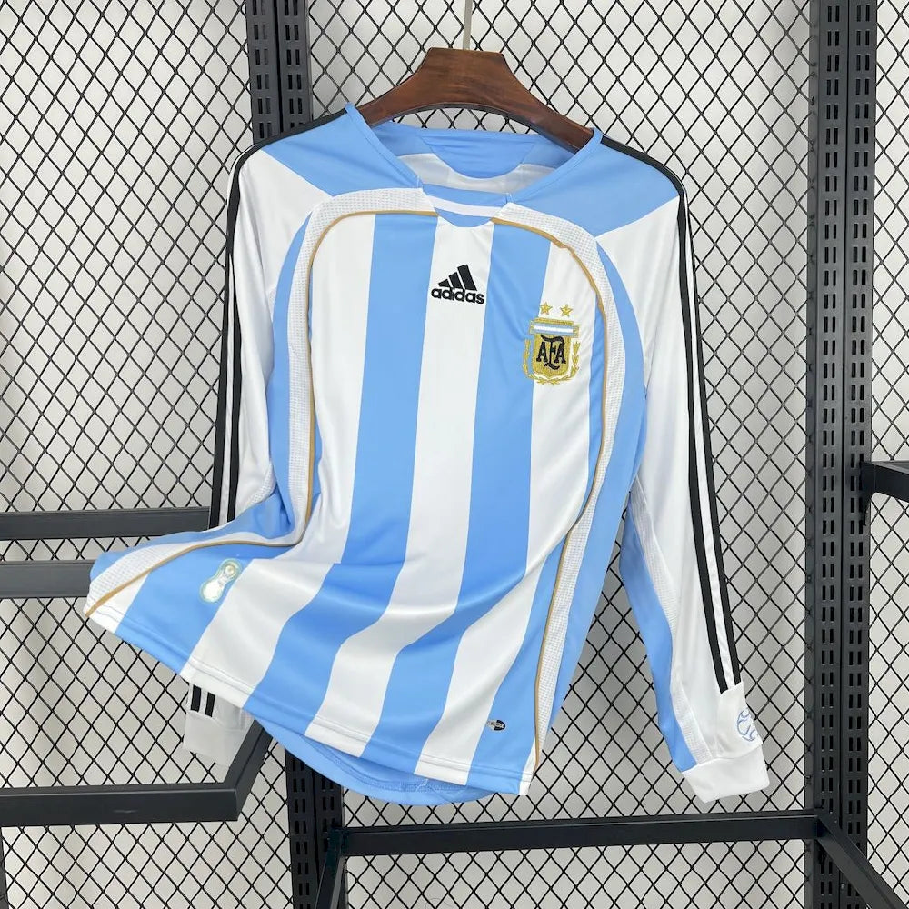 Argentina 2006/07 Retro Home Long Sleeve Jersey