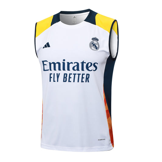 Men's Real Madrid 2024/25 White Tank Top Jersey