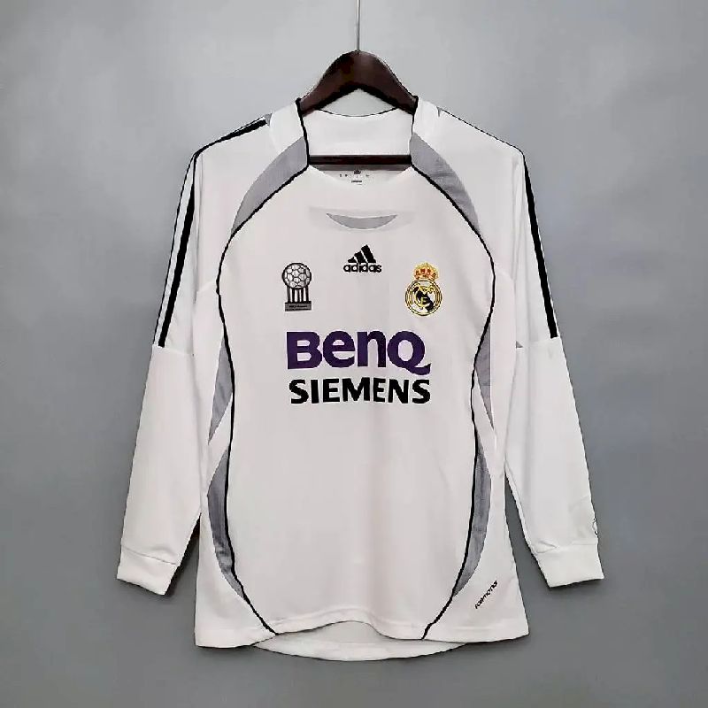 Real Madrid 2006/07 Retro Home Long Sleeves Jersey