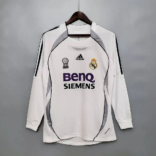 Real Madrid 2006/07 Retro Home Long Sleeves Jersey