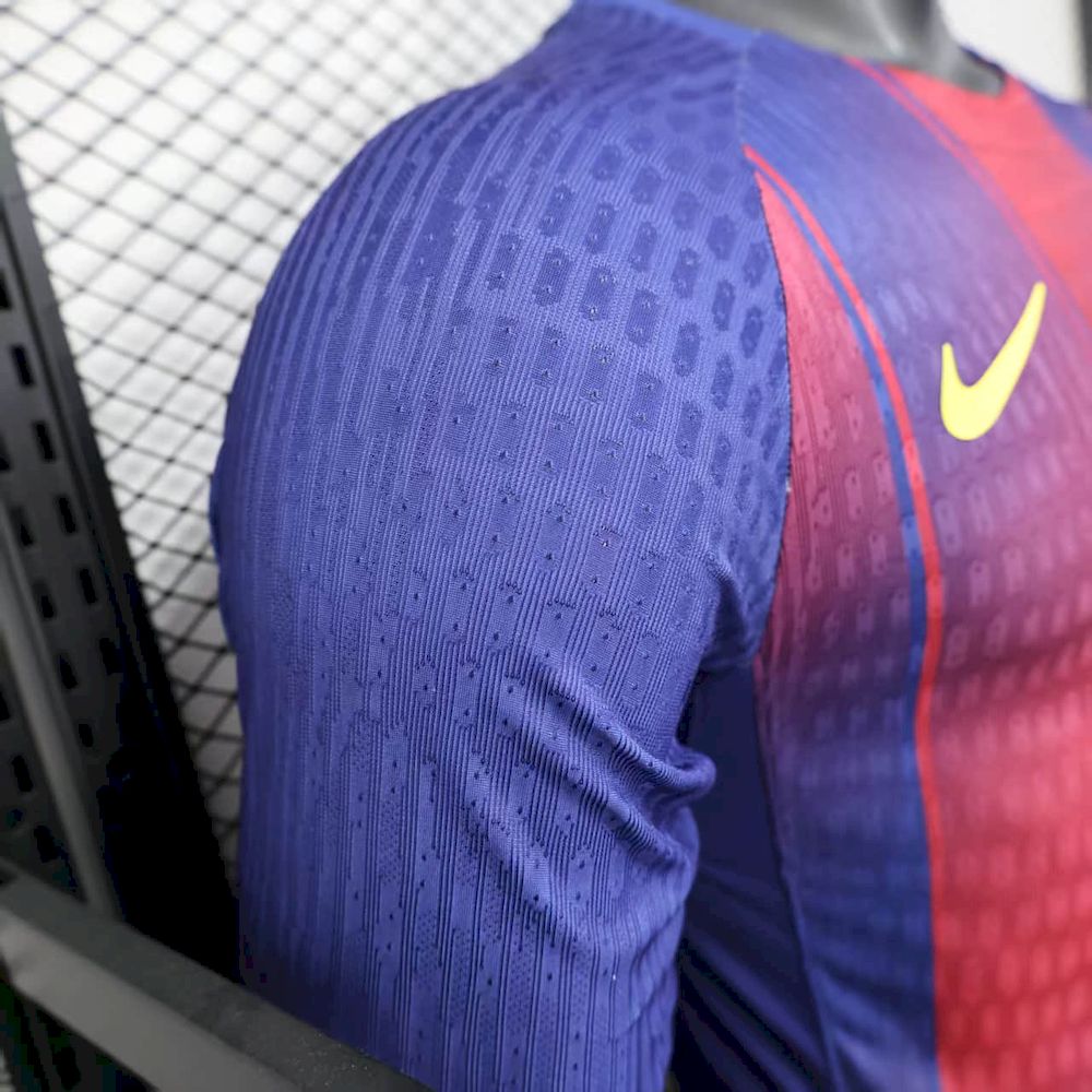 Men’s Barcelona 2025/26 Home Player Long Sleeves Jersey