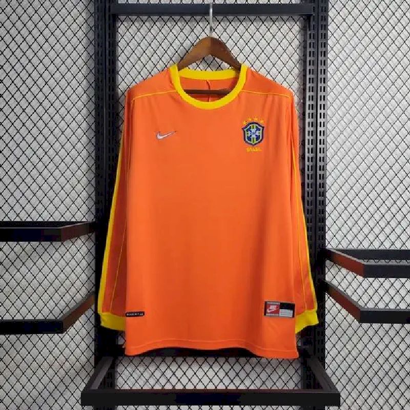 Brazil 1998 Retro Goalkeeper Long Sleeve Jersey