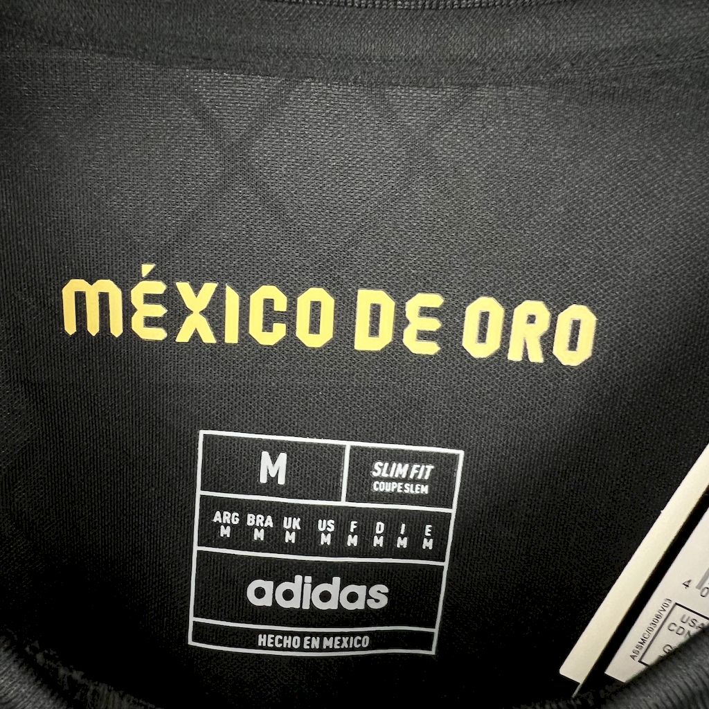 Men's Mexico 2025/26 Gold - Black Long Sleeve Jersey
