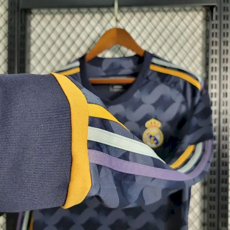 Men's Real Madrid 2023/24 Fan Away Long Sleeves Jersey