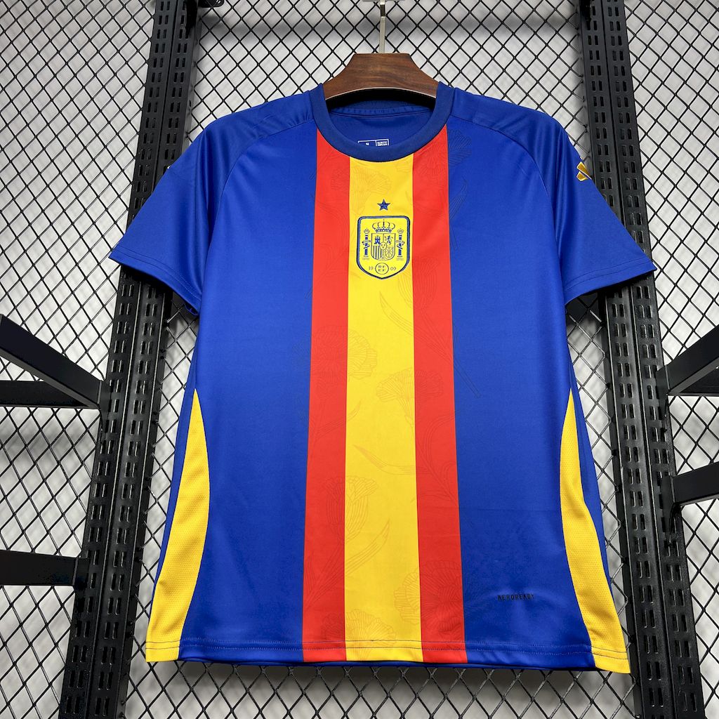 Mens Spain 2024/25 Away Long Sleeve Jersey Player Version - Image 4
