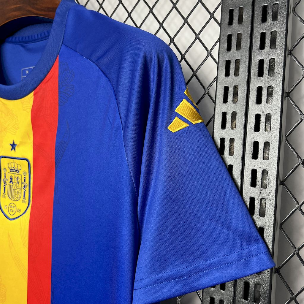 Mens Spain 2024/25 Away Long Sleeve Jersey Player Version