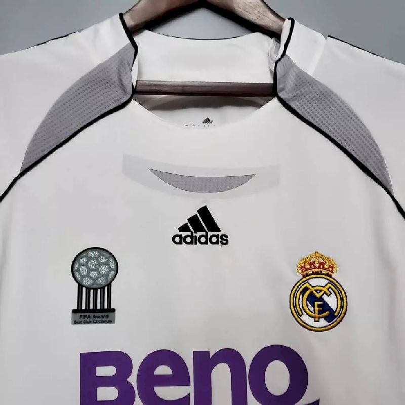 Real Madrid 2006/07 Retro Home Long Sleeves Jersey