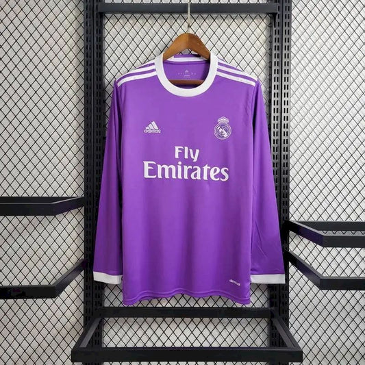 Real Madrid 2016/17 Retro Away Long Sleeves Jersey