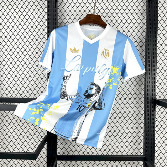 Men's Argentina 2024/25 Adidas 50th Anniversary Messi Jersey