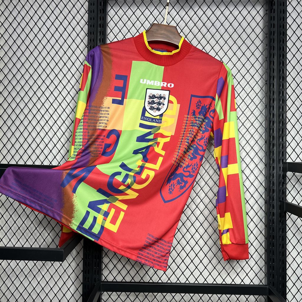 England 1995/96 Retro Goalkeeper Long Sleeve Jersey