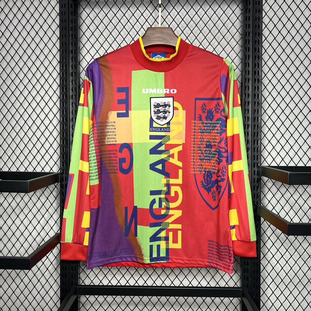 England 1995/96 Retro Goalkeeper Long Sleeve Jersey