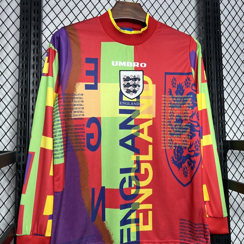 England 1995/96 Retro Goalkeeper Long Sleeve Jersey