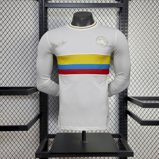 Men's Colombia 2024/25 Player 100th Anniversary Long Sleeve Jersey