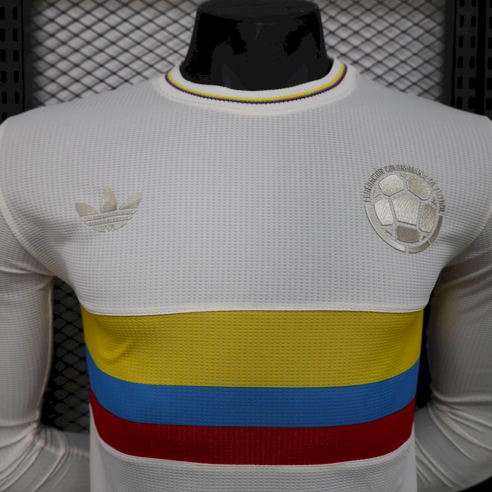 Men's Colombia 2024/25 Player 100th Anniversary Long Sleeve Jersey