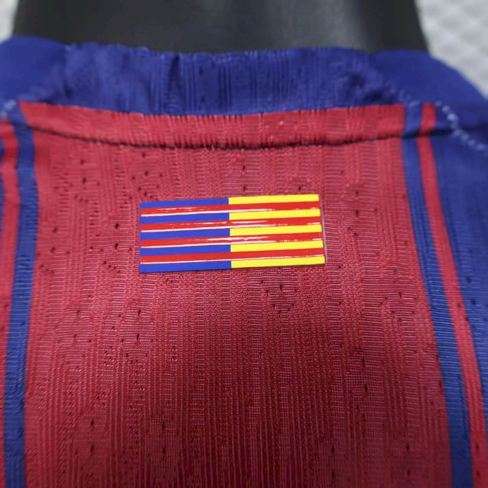 Men’s Barcelona 2025/26 Home Player Long Sleeves Jersey