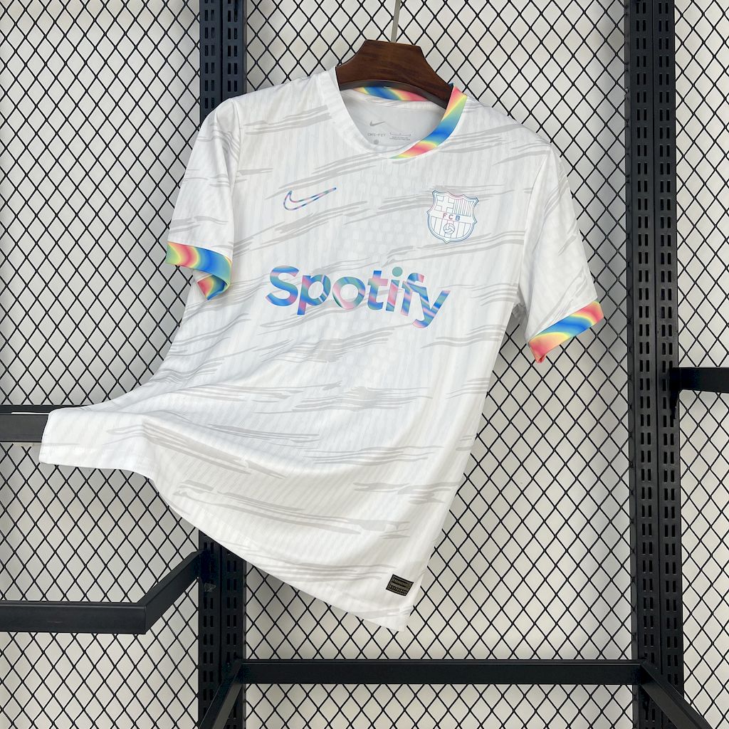 Men’s Barcelona 2025/26 Fan White Special Edition Jersey