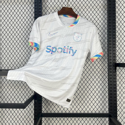 Men’s Barcelona 2025/26 Fan White Special Edition Jersey