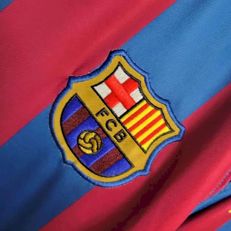 Barcelona 2005/06 Retro Home UCL Edition Long Sleeves Jersey