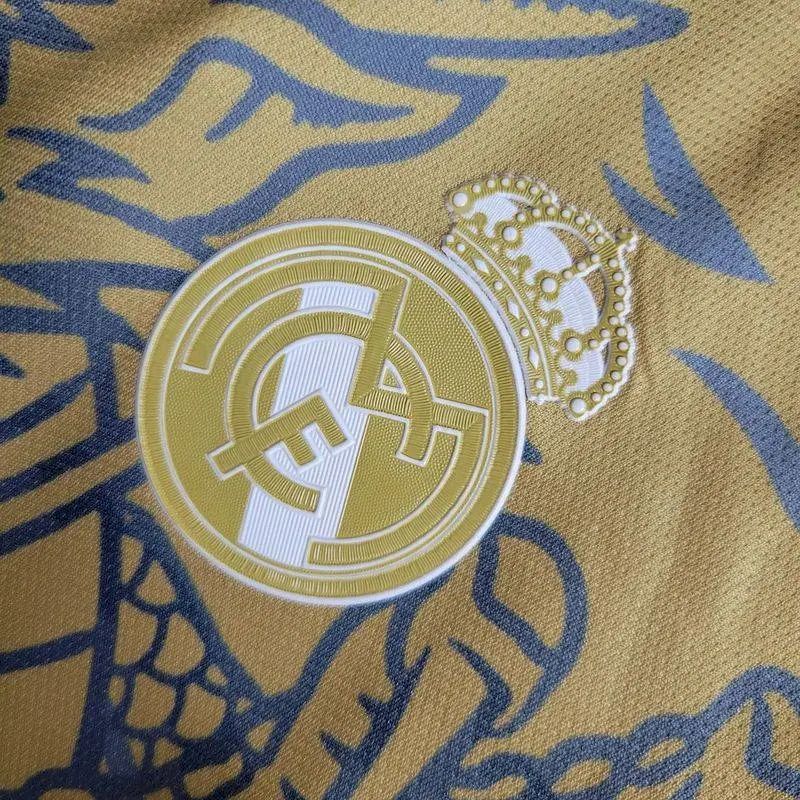 Men's Real Madrid 2023/24 Fan Yellow Dragon Special Edition Jersey