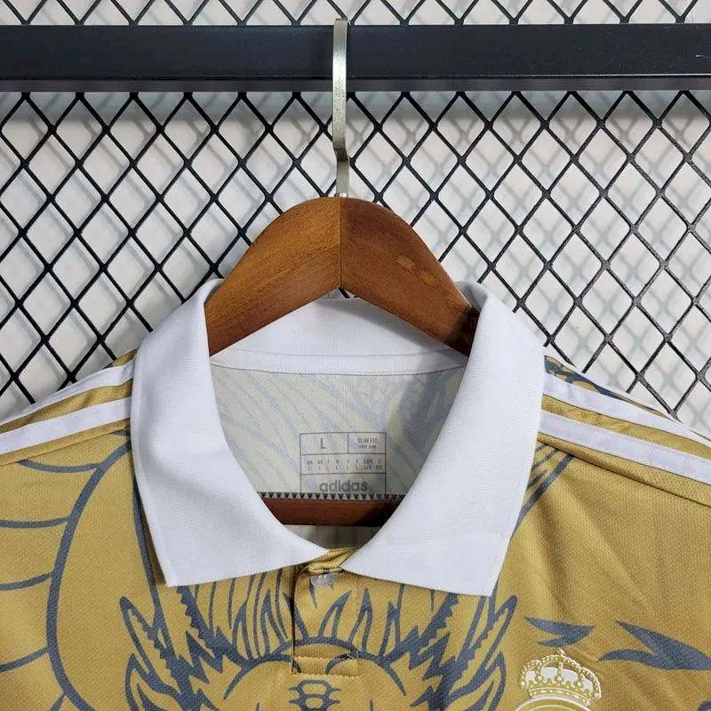 Men's Real Madrid 2023/24 Fan Yellow Dragon Special Edition Jersey