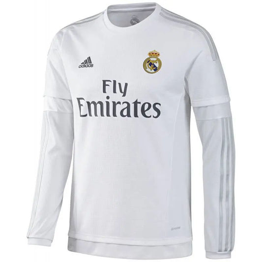 Real Madrid 2015/16 Retro Home Long Sleeves Jersey
