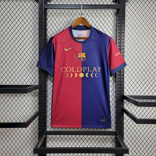 Men’s Barcelona 2024/25 Fan Local Sponsor Coldplay Jersey