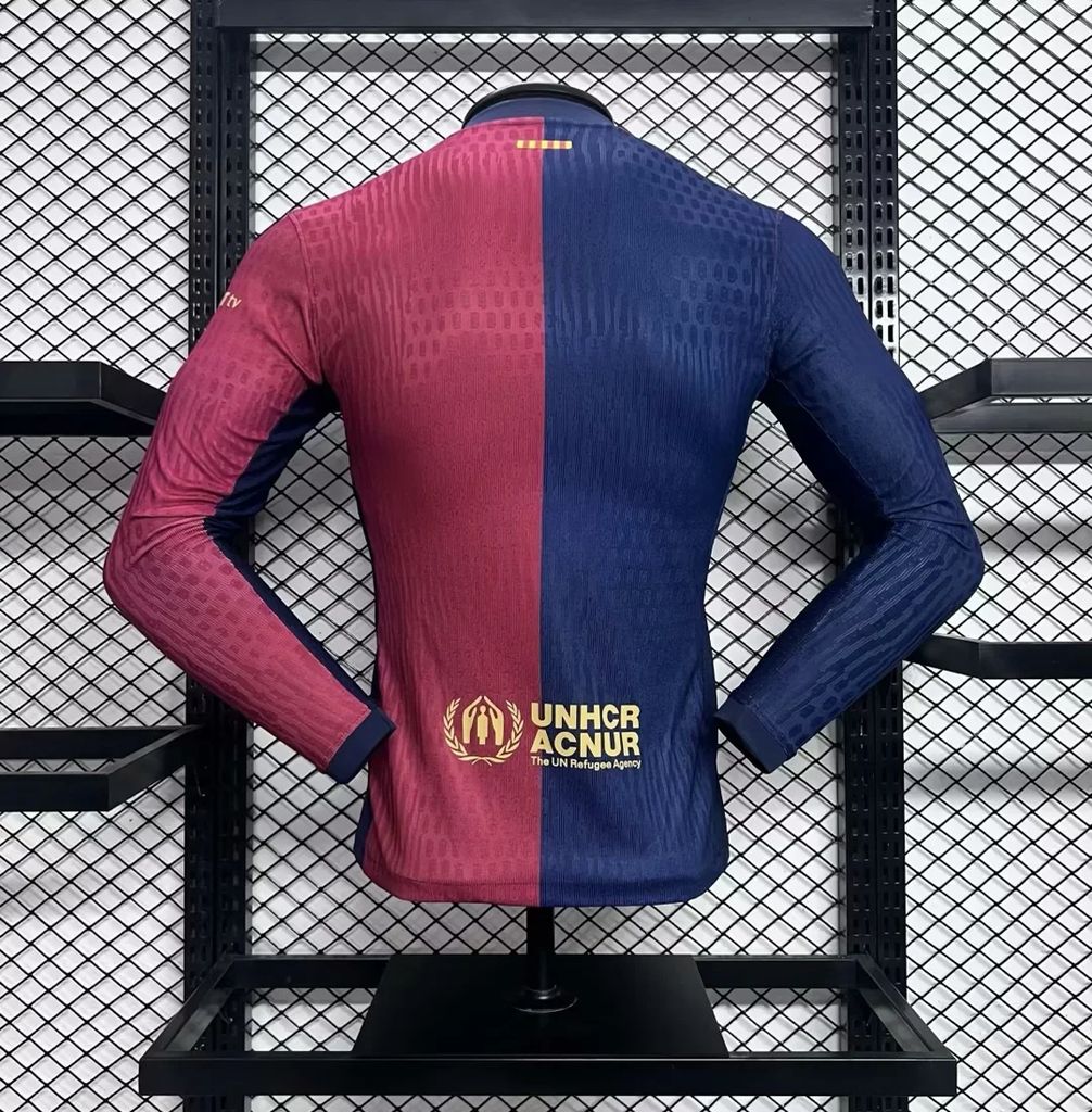 Men’s Barcelona 2024/25 Player Home Long Sleeves Jersey