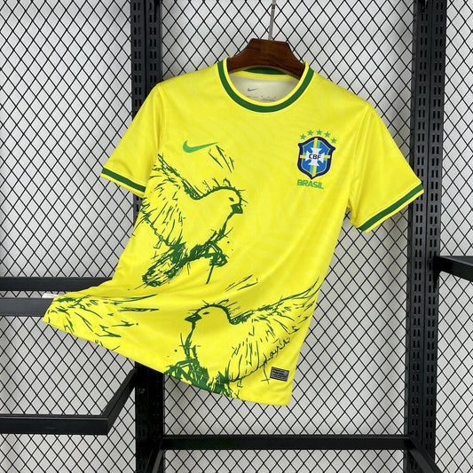 Men's Brazil 2025/26 Dove Yellow Jersey