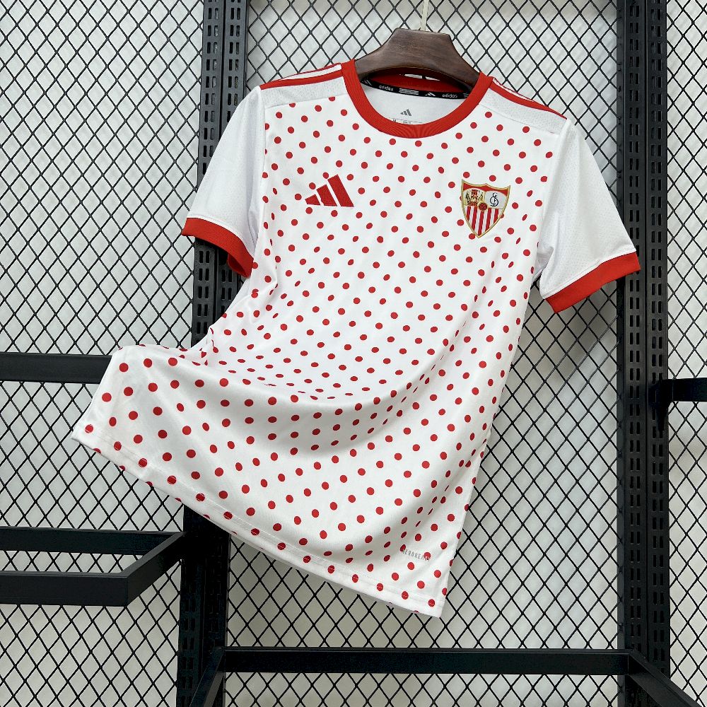 Men's Sevilla FC 2025/26 White Prematch Jersey