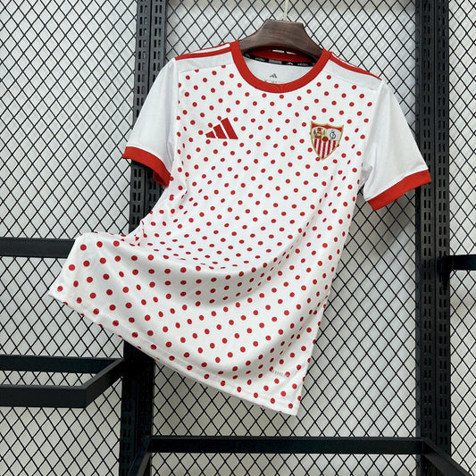 Men's Sevilla FC 2025/26 White Prematch Jersey