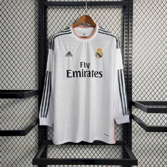 Real Madrid 2013/14 Retro Home Long Sleeve Jersey