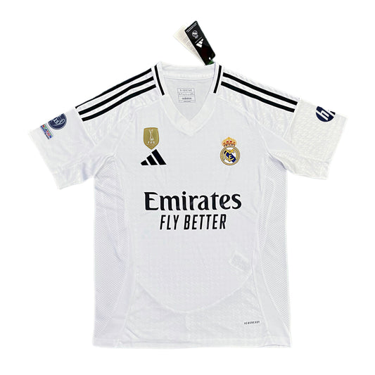 Men's Real Madrid 2024/25 Home Champions League Champions Jersey