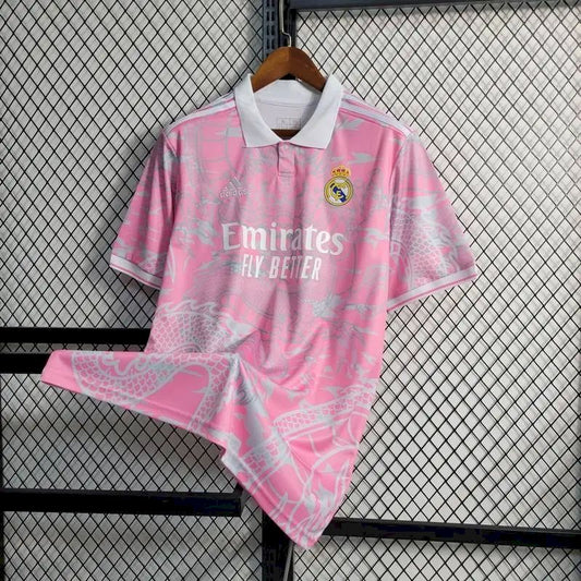 Men's Real Madrid 2023/24 Fan Pink Dragon Special Edition Jersey