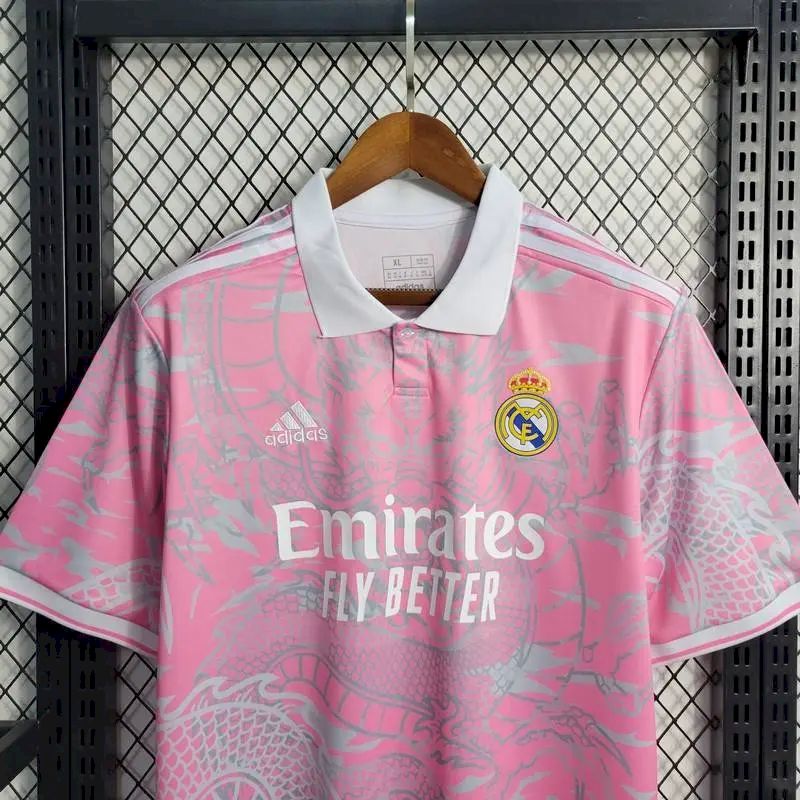 Men's Real Madrid 2023/24 Fan Pink Dragon Special Edition Jersey