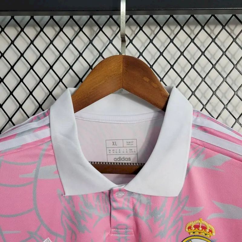 Men's Real Madrid 2023/24 Fan Pink Dragon Special Edition Jersey
