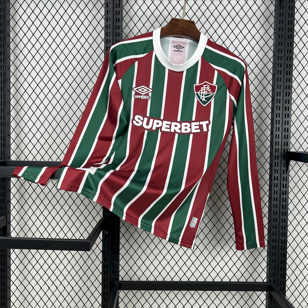 Men's Fluminense 2025/26 Home Long Sleeve Jersey