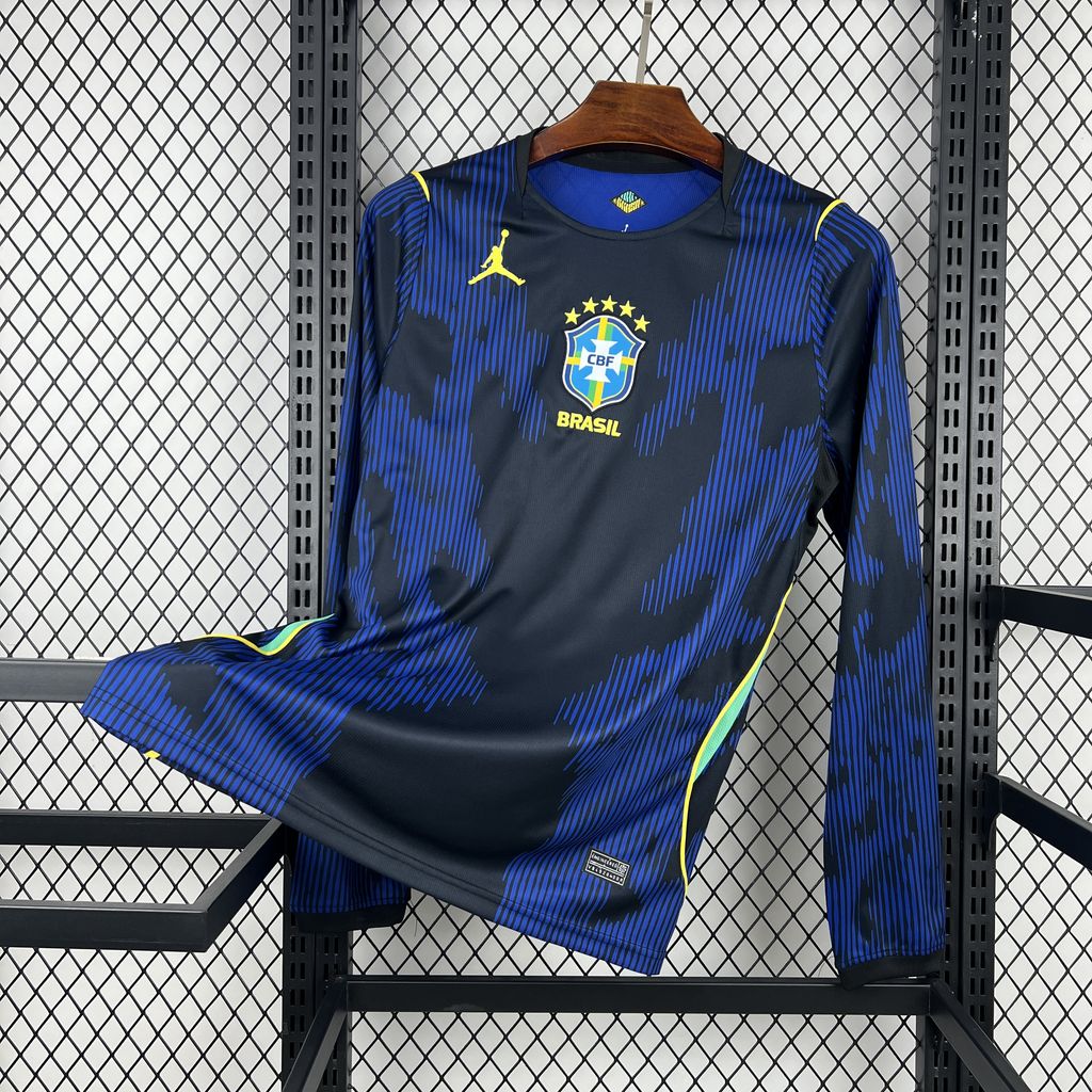 Men's Brazil 2026 World Cup Away Long Sleeve Jersey