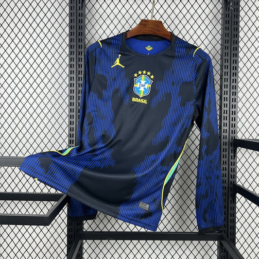 Men's Brazil 2026 World Cup Away Long Sleeve Jersey