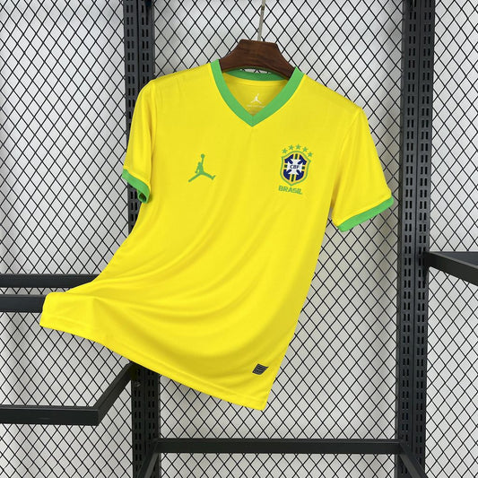 Men's Brazil 2025/26 Jordan Yellow Jersey