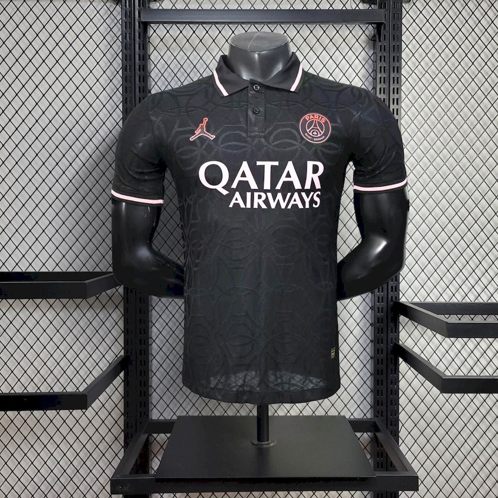 Men's Paris Saint-Germain 2025/26 Player Black Polo Jersey