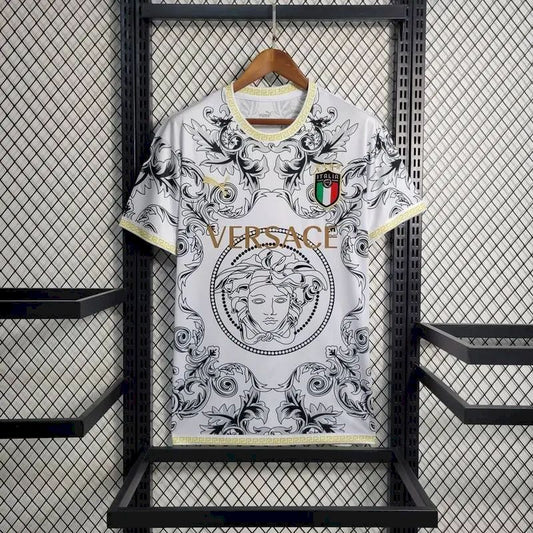 Mens Italy 2023/24 Versace Co-Branded Edition Jersey Black - Image 1